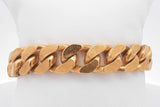 24k Yellow Gold Cuban Link Bracelet 132.6 Grams 8 Inch Eb0726lwxxzsa