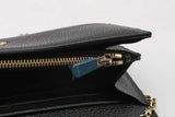 Salvatore Ferragamo Gancini Black Leather City Chain Wallet Eb1026orxsa