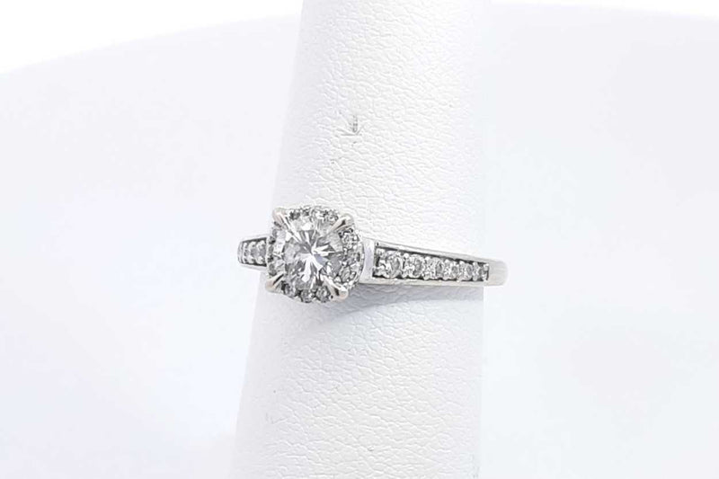 Approx. 0.5ctw Diamond Ring In 14k White Gold 3 Grams Size 5.5 Eb1124oxzsa