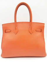 Hermes Birkin 30 Orange Veau Gulliver Gold Hardware Handbag Do0323lpzxzde