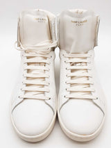 Saint Laurent Paris White Leather Sl/01h High Top Sneakers Size 40 Eb0925lwxde