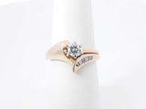 0.50 Cttw Diamond & 14k Yellow Gold Bypass Ring 4.6 Grams Size 6 Fw0926wrxdu
