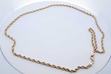 10k Yellow Gold Rope Chain Necklace 21.4 Grams 26.5 Inch Eb0626lxrxde