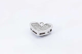 Approx. 1.3ctw Princess Cut Diamond Heart Pendant 14k White Gold 3.5g Eb125ooxsa