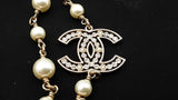 Chanel Long Pearl Sautoir Necklace Crystal Inlaid Cc Logos 63 In Sd0526czxdu