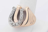 1.3cttw Diamond Double Horseshoe Ring 14k Yellow Gold 16.9g Sz 8.25 Eb0426llxzsa