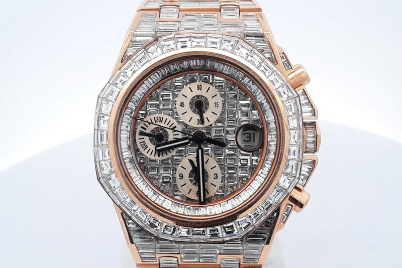 Audemars Piguet Royal Oak Offshore Chandelier 42mm 18k Rose Gold Diamond Watch 242.9 Grams Eb0125rxxxzsa