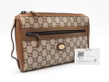 Gucci Plus Clutch Cosmetic Bag In Gg Supreme Coated Canvas Fw1026rxdu