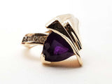 Approx 1.25 Carats Amethyst 10k Yg 9.4g Ring Size 6.75 Do0924orxde