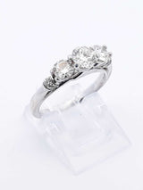 0.94 Cttw Diamond & 14k White Gold Ring With Cert 3.3 Grams Size 5 Fw0625rxzdu