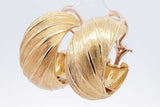 14k Yellow Gold Textured Hoop Earrings 19.1 Grams Eb0826lxxzsa