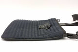 Versace Dark Blue Quilted Nylon Medusa Crossbody Bag Eb0926oxzsa