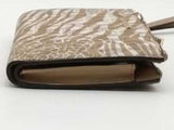 Michael Kors Jet Set Signature Animal Print Dbl Zip Wristlet Beige Aa1026lrsa