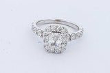 1.31cttw Diamond Ring In 14k White Gold 4.1 Grams Size 6.75 Eb0826lrxzde