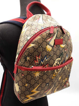 Gucci Kids Backpack In Gg Supreme Space Coated Canvas Fw0626wrzdu