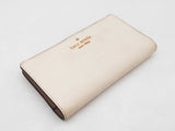 Kate Spade Madison Large Slim Wallet In Meringue Saffiano Leather Fw0625lxdu
