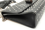 Gucci Miss Bamboo Studded Black Leather Crossbody Bag Eb0326ixzde