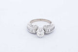 0.86cttw Diamond Ring In 14k White Gold 4.4 Grams Size 4.75 Eb1025sxzde