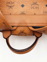 Mcm Stark Side Studs Visetos Cognac Backpack Eb0426oorsa