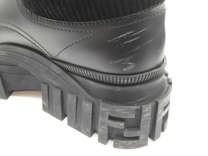 Fendi Black Leather Platform Boots Size 10 Mens Do0425wxzde