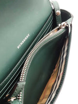 Burberry Hamsphire Perforated Green Leather Crossbody Eb1225orxdu