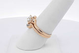 0.66cttw Diamond Wedding Set In 14k Yellow Gold 4.9 Grams Size 7.5 Eb0626rrxsa