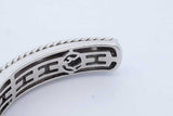 Effy Sterling Silver Gemometric Brick Pattern Cuff Bracelet 28.4 Grams Eb526cxde