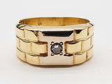 0.05 Carat Diamond 2 Tone Yellow White Gold 5.0g Ring Size 7 Do0426woxde