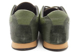 Burberry Olive Green Leather & Mesh Sneakers Size 41 Eb0526crsa