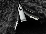 Fendi Black Brown Logo Wool Shearling Zip Up Coat Size Italian 58 Do0925loxzde