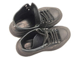 Alexander Mcqueen Tread Slick Black Canvas Lace Up Boots Size Us 7.5 Fw0126llxdu