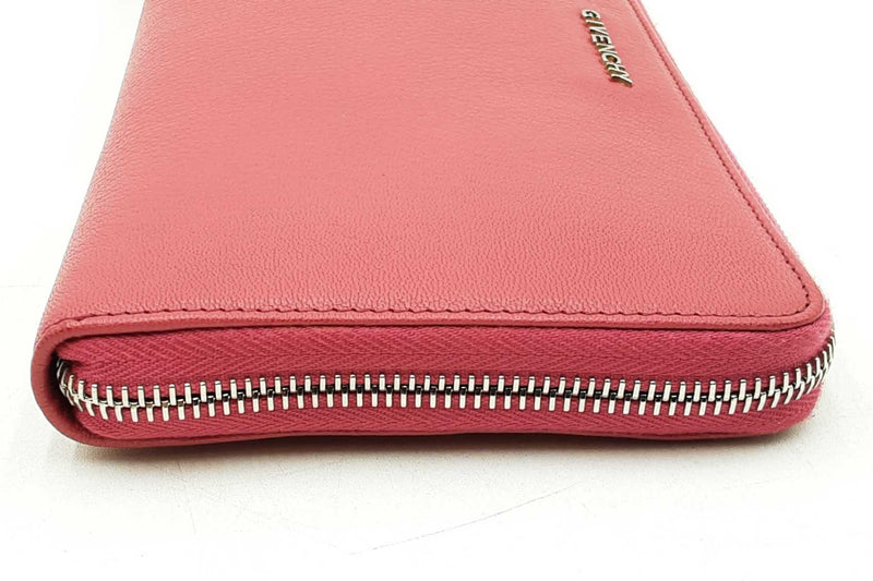 Givenchy Pink Leather Pandora Organizer Zip Around Wallet Eb1125loxdu