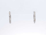 1.0 Cttw Champagne Diamond & 18k White Gold Hoop Earrings 2.2 Grams Fw0826orrdu