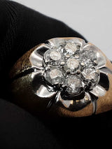 1.17 Cttw Diamond & 14k Yellow Gold Cluster Ring 9.1 Grams Size 12.5 Fw0426crzdu