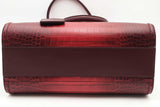 Alexander Mcqueen The Tall Story Red Degrade Croc Embossed Tote Bag Eb0726exzsa