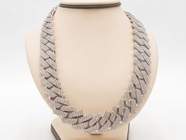 42.4 Cttw Diamond 14k White Gold 365.8 G Cuban Chain 22 In Aa1224wixzxsa