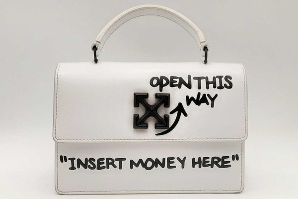 Off White Jitney 1.4 Top Handle Bag In White Eb0425opxsa