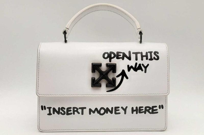 Off White Jitney 1.4 Top Handle Bag In White Eb0425opxsa