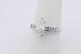 0.75ctw Center Marquis Diamond Ring 14k White Gold 2.3 Grams Size 7 Eb0625cxzsa