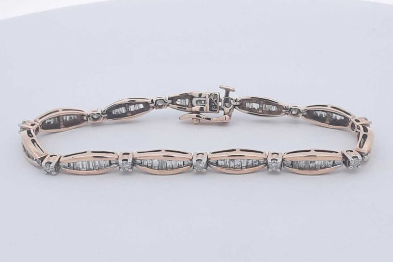 Approx. 3.19ctw Diamond Bracelet In 10k Yellow Gold 8.3 Grams 6 Inch Eb1124rxzsa