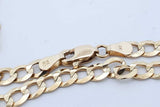 14k Yellow Gold Curb Link Chain Necklace 14.9 Grams 24 Inch Eb0526lxxzde