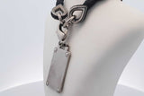 Dolce & Gabbana Leather Necklace & Rectangle Pendant 15.2 Grams 20 In Eb0925rxdu