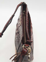 Brahmin Two Tone Croc Embossed Leather Crossbody Bag Eb0226pxsa