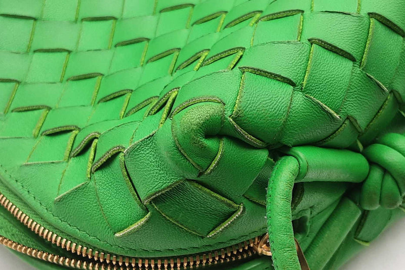 Bottega Veneta Green Intrecciato Leather Shoulder Bag Eb1224wrxsa