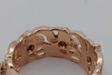 14k Rose Gold Diamond Floral Eternity Band 7.8 Grams Size 6 Eb0926pexsa
