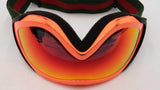 Gucci Web Fluorescent Orange Ski Goggles With Red Spectra Lens Fw0625llrdu
