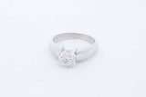 0.8ctw Diamond Solitaire Ring In 14k White Gold 4.6 Grams Size 6.5 Eb0426lxxzde