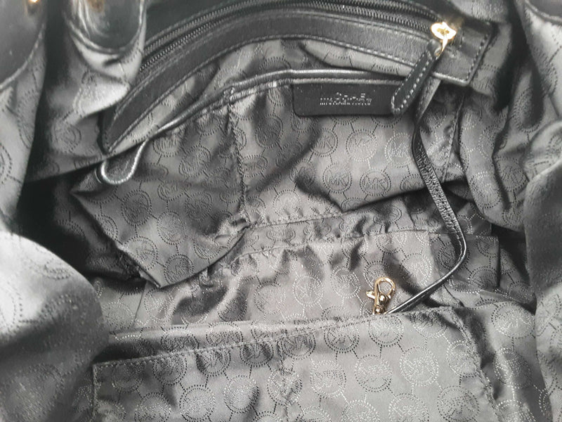 Michael Kors Jet Set Black Leather Hobo Bag Sd0625orsa