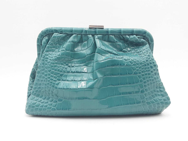 Balenciaga Cloud Clutch Croc Print Leather Crossbody Sd0625wzxsa