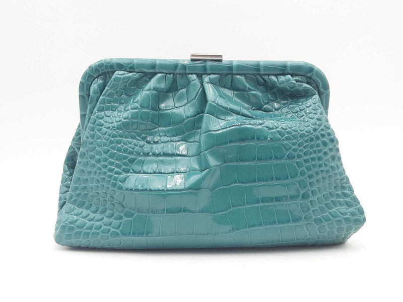 Balenciaga Cloud Clutch Croc Print Leather Crossbody Sd0625wzxsa